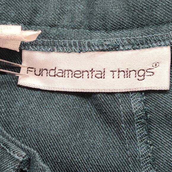 Vintage 90s Fundamental Things Pants Womens 18 Green High Rise Pleated Tapered - Picture 3 of 9